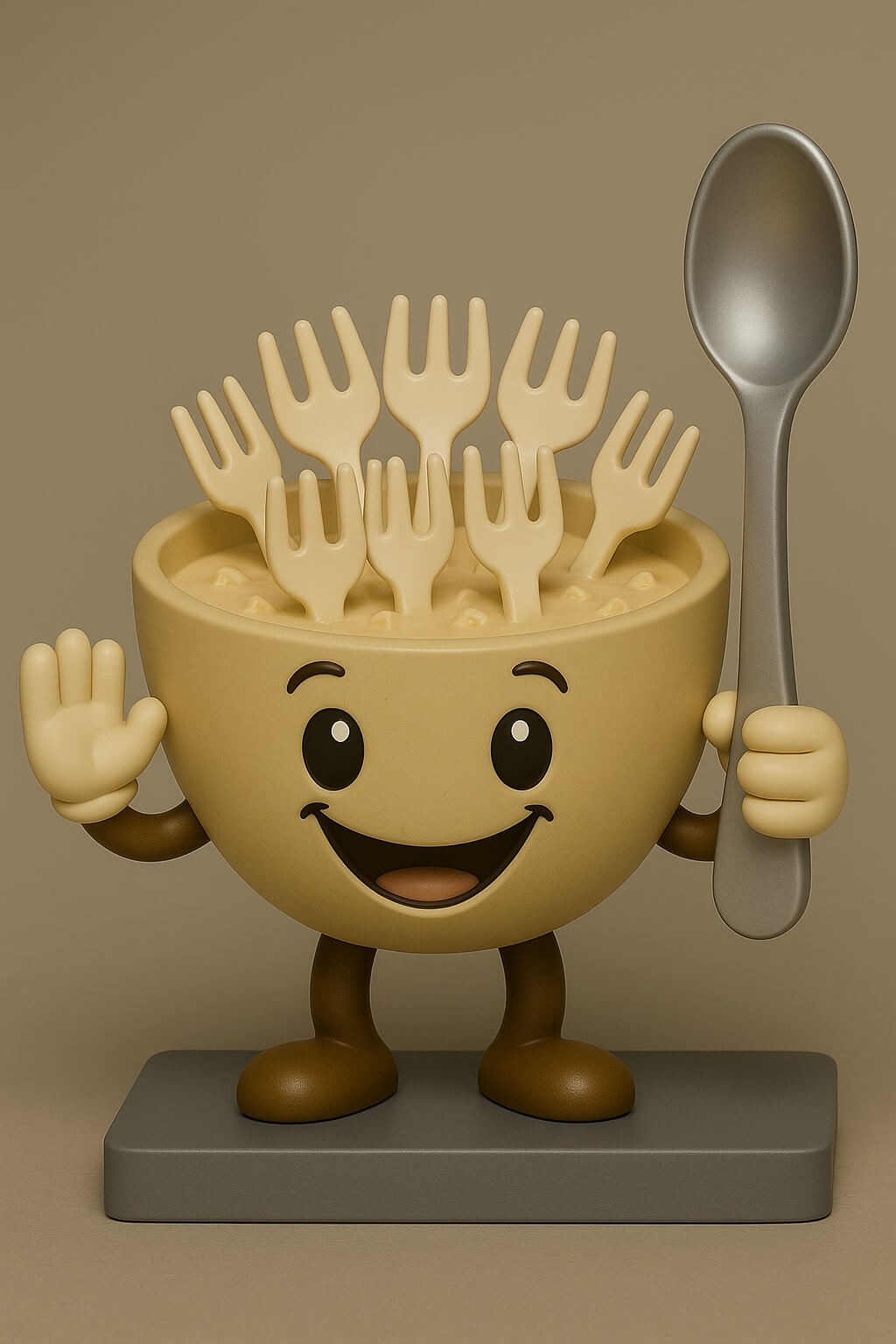 Tenedor con la sopa